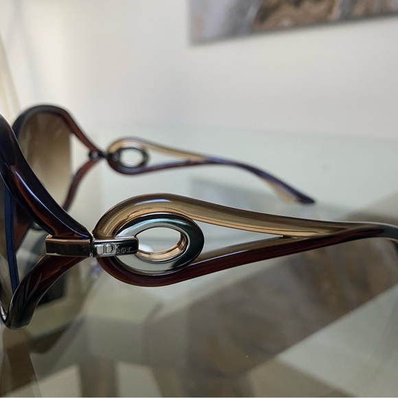 Dior Oversized Womens Sunglasses Brown Gold DIORVOLUTE2F - Picture 10 of 16